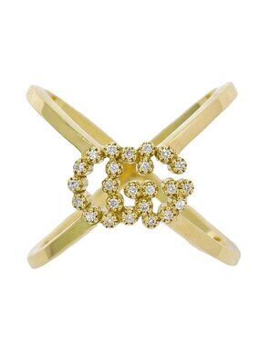 Gucci GG Diamond YG Ring Yellow Gold Second